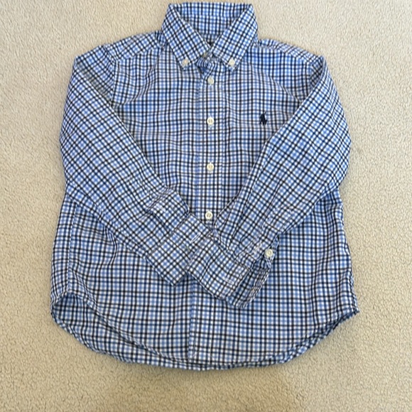 Ralph Lauren boy size 4/4T natural stretch, long sleeve button-down - Picture 2 of 6